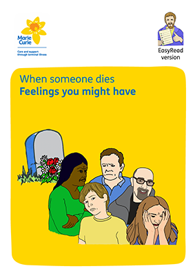 Publication image for easy read - feelings you might have when someone dies