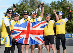 Group of cyclists